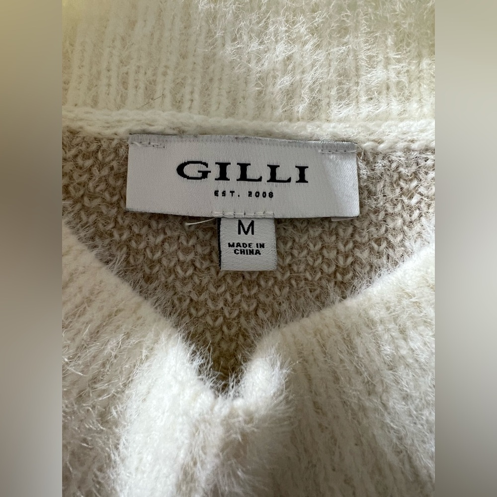 Casual Chic Cottage Core Neutral Aesthetic Parisian Inspired Sweater Size Medium - Picture 5 of 6